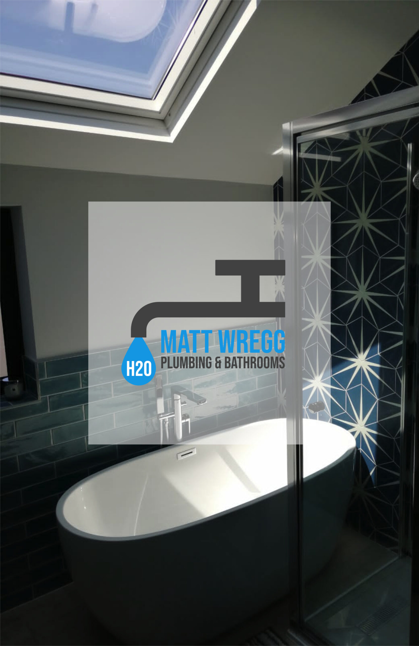 Mobile Header Image of Blue Bathroom wit Star Tiling